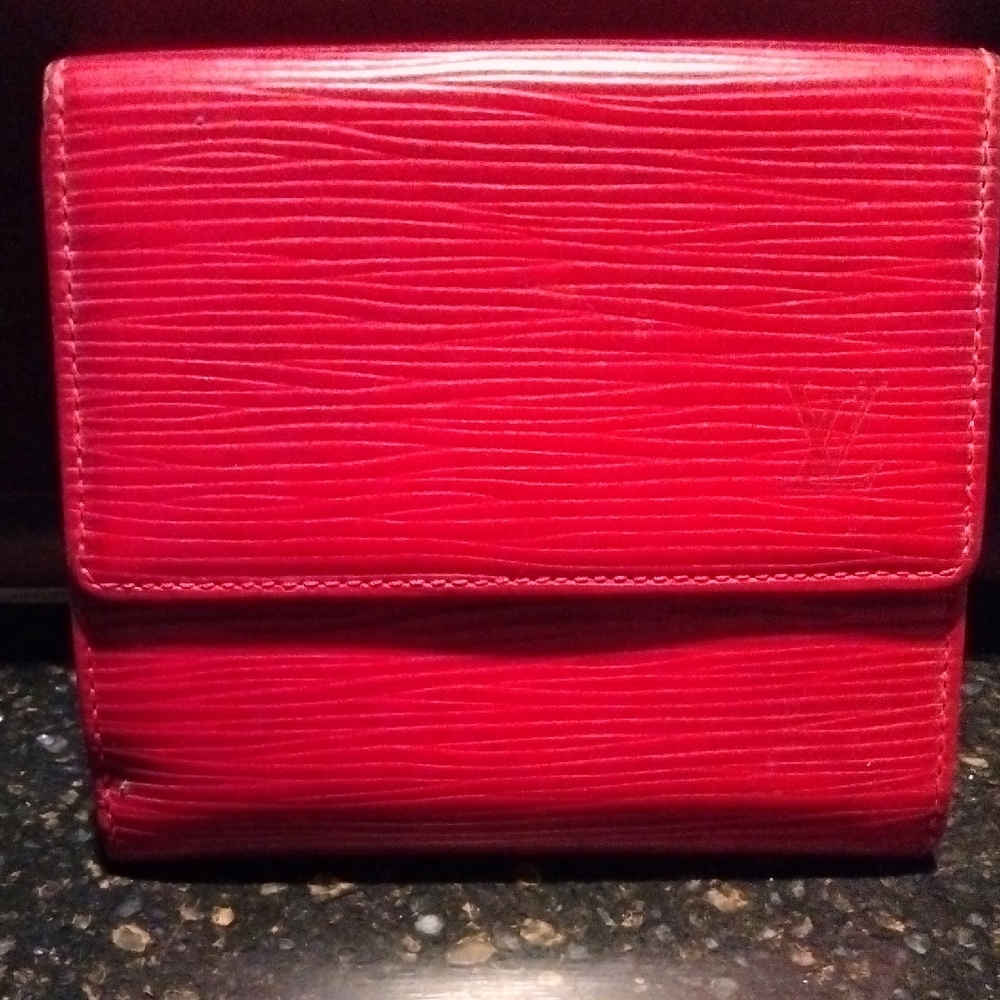 Louis Vuitton Red Epi Leather Wallet